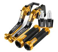 SLMPXSGH pour Yamaha Tenere900 TENERE 900 2019 2020 2021 2022 Leviers d'embrayage De Frein De Moto Réglables + Boutons De 22mm Poignées De Guidon Extrémités(Yellow)