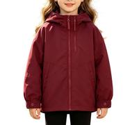 SLNLUYK 2026 Nouveau Veste de pluie légère à capuche imperméable avec poches pour garçons, filles, enfants, couleur unie, manteau doublé à rayures tendance et respirant 2