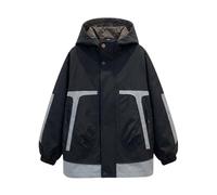 SLNLUYK Veste de pluie légère à capuche imperméable avec poches pour garçons, filles, enfants, couleur unie, manteau doublé à rayures tendance et respirant 2026 Nouveau