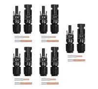 Slocable Connecteurs de transition 8 AWG en cuivre et aluminium, étanchéité IP67, 1500 V 40 A, prise mâle et femelle pour câble solaire (CU-AL, 5 paires)