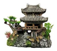 SLOCME Décoration classique en résine pour aquarium - Détails réalistes - Château respectueux de l'environnement