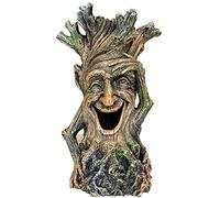 SLOCME Décoration de bassin de poisson Statue d'arbre - Sculpture en bois d'arbre réaliste, les poissons peuvent nager à travers le trou du tronc