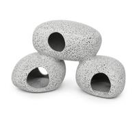 SLOCME Décoration de grottes rocheuses pour aquarium - Grottes rocheuses pour crevettes et cichlidés pour la cachette, la reproduction et le frai, les poissons peuvent nager à travers le trou de la