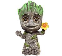 SLOCME Décorations Aquarium Groot Air Bubbler - avec Ornement En Résine de Pierre à Bulles d'air Pour Aquarium