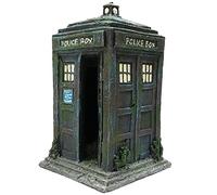 SLOCME Fish Tank Police Box Décorations - Aquarium Fish Hideout House Résine Ornement,Bleu