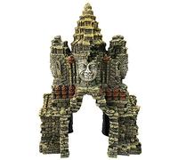SLOCME Grande statue de Bouddha pour aquarium - Ornement d'aquarium avec trou pour les poissons Betta