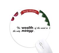 slogan de la richesse de l'esprit est la seule richesse tapis de souris en caoutchouc de sapin de noël