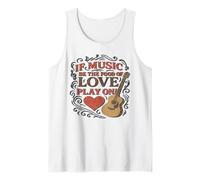 Slogan de première Ligne de Distressed Music Food Love Twelfth Night Débardeur