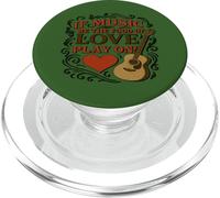 Slogan de première Ligne de Distressed Music Food Love Twelfth Night PopSockets PopGrip pour MagSafe