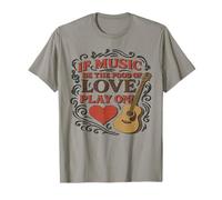 Slogan de première Ligne de Distressed Music Food Love Twelfth Night T-Shirt