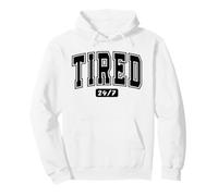 Slogan Drôle pour Noctambules Épuisés 24/7 Sweat à Capuche