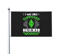 Slogan Et Vêtements Pour Bébé : J’Étais Censé Être Juste Un Woohoo Drapeau Résistant Aux Intempéries Drapeau De Jardin Garden Flag Pour Intérieur Porche Extérieur 3X5Ft