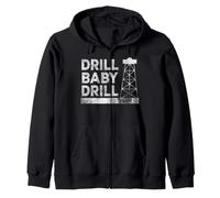 Slogan Fantaisie Drill Baby Drill Sweat à Capuche