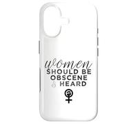 Slogan féministe Amusant « Women Should Be Obscene and Heard » Coque pour iPhone 17