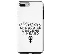 Slogan féministe Amusant « Women Should Be Obscene and Heard » Coque pour iPhone 7 Plus/8 Plus