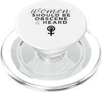 Slogan féministe Amusant « Women Should Be Obscene and Heard » PopSockets PopGrip pour MagSafe