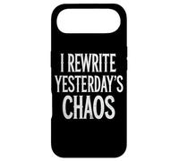 Slogan Humoristique « I Rewrite Yesterday's Chaos » pour Enseignant d'histoire Coque pour iPhone Air