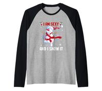 Slogan Humoristique I'm Sexy Snowman and I Snow It Merry Christmas Manche Raglan