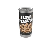 Slogan « I Love Peanuts Enthusiast » Gobelet isotherme en acier inoxydable double paroi