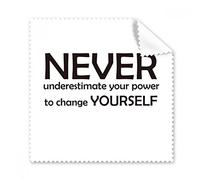 Slogan jamais sous-estimer Le Pouvoir de Changer Vous-Même Lunettes Chiffon Chiffon de Nettoyage Cadeau Nettoyant pour Écran de Téléphone 5 Pcs