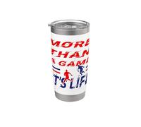 Slogan « More Than A Game It Is Life » Gobelet isotherme en acier inoxydable double paroi