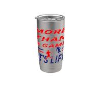 Slogan « More Than A Game It Is Life » Gobelet isotherme en acier inoxydable double paroi