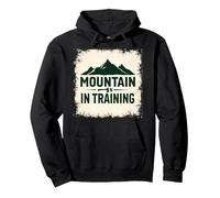 Slogan Mountain Man in Training Dude Outdoor Adventure Sweat à Capuche, Unisexe pour Adultes, Noir, L