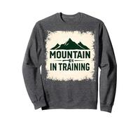 Slogan Mountain Man in Training Dude Outdoor Adventure Sweatshirt, Unisexe pour Adultes, Chiné Foncé, L