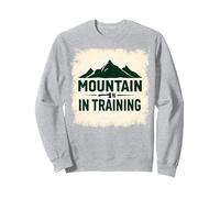Slogan Mountain Man in Training Dude Outdoor Adventure Sweatshirt, Unisexe pour Adultes, Gris Chiné, L