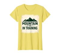 Slogan Mountain Man in Training Dude Outdoor Adventure T-Shirt, Femme, Citron, L