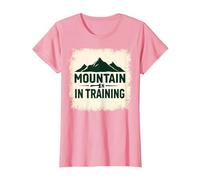 Slogan Mountain Man in Training Dude Outdoor Adventure T-Shirt, Femme, Rose, XL