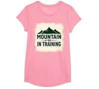 Slogan Mountain Man in Training Dude Outdoor Adventure T-Shirt, Fille, Rose, L