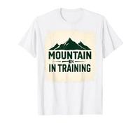 Slogan Mountain Man in Training Dude Outdoor Adventure T-Shirt, Homme, Blanc, L