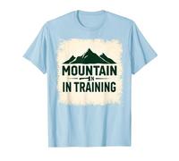 Slogan Mountain Man in Training Dude Outdoor Adventure T-Shirt, Homme, Bleu Céleste, L