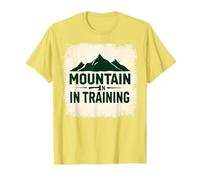 Slogan Mountain Man in Training Dude Outdoor Adventure T-Shirt, Homme, Citron, XL