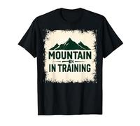 Slogan Mountain Man in Training Dude Outdoor Adventure T-Shirt, Homme, Noir, L