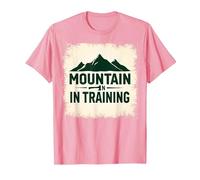 Slogan Mountain Man in Training Dude Outdoor Adventure T-Shirt, Homme, Rose, L