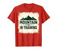 Slogan Mountain Man in Training Dude Outdoor Adventure T-Shirt, Homme, Rouge, L