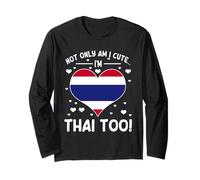 Slogan thaïlandais fière Femme thaïlandaise Amour thaïlandais Manche Longue