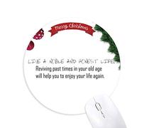 slogan vivre une noble et honnête tapis de souris en caoutchouc de sapin de noël