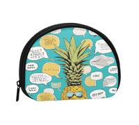 Slogans hawaïens Mini sac de rangement Shell Wallet Petit porte-monnaie avec mini fermeture éclair Petit porte-monnaie pour clés de monnaie Vous pouvez également ranger tous les petits objets qui,