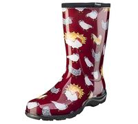 Sloggers Bottes de pluie et de jardin imperméables pour femme avec semelle intérieure confortable, motif poules rouge grange Taille 39 Style 5016CBR06