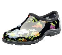 Sloggers Chaussures de pluie et de jardin imperméables originales pour femme, sabots à enfiler, semelle intérieure confortable avec soutien de la voûte plantaire (Meadow, noir, taille 38)