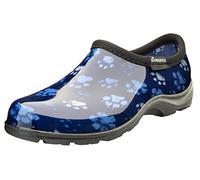 Sloggers Chaussures de Pluie et de Jardin imperméables Originales pour Femme, Sabots à Enfiler, Semelle intérieure Confortable avec Soutien de la voûte Plantaire (Grungy Paw, Bleu, Taille 41)
