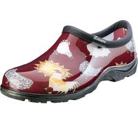 Sloggers Sabots Imprimé Poulailler Rouge Femme, Chaussures Jardin Imperméables