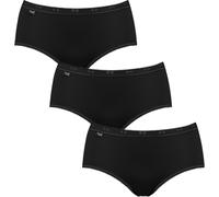Sloggi Femme Basic+ Midi 3p Culotte, Noir (Black 0004), M EU