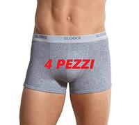 Sloggi 4 boxers Basic Short homme Coton Blanc/Noir/Gris
