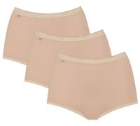 Sloggi Femme Basic+ 3p sloggi Basic Maxi Lot de 3 Culotte taille basse femme Tr s confortable Coton doux et respi, Beige (Skin 0026), 44 EU