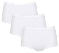 Sloggi Femme Basic+ 3p sloggi Basic Maxi Lot de 3 Culotte taille basse femme Tr s confortable Coton doux et respi, Blanc, 42