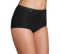 Sloggi Basic+ Maxi 4P, Culotte Taille Haute Femme, Noir (Black 0004), 44 (Taille Fabricant: 42) Lot de 4